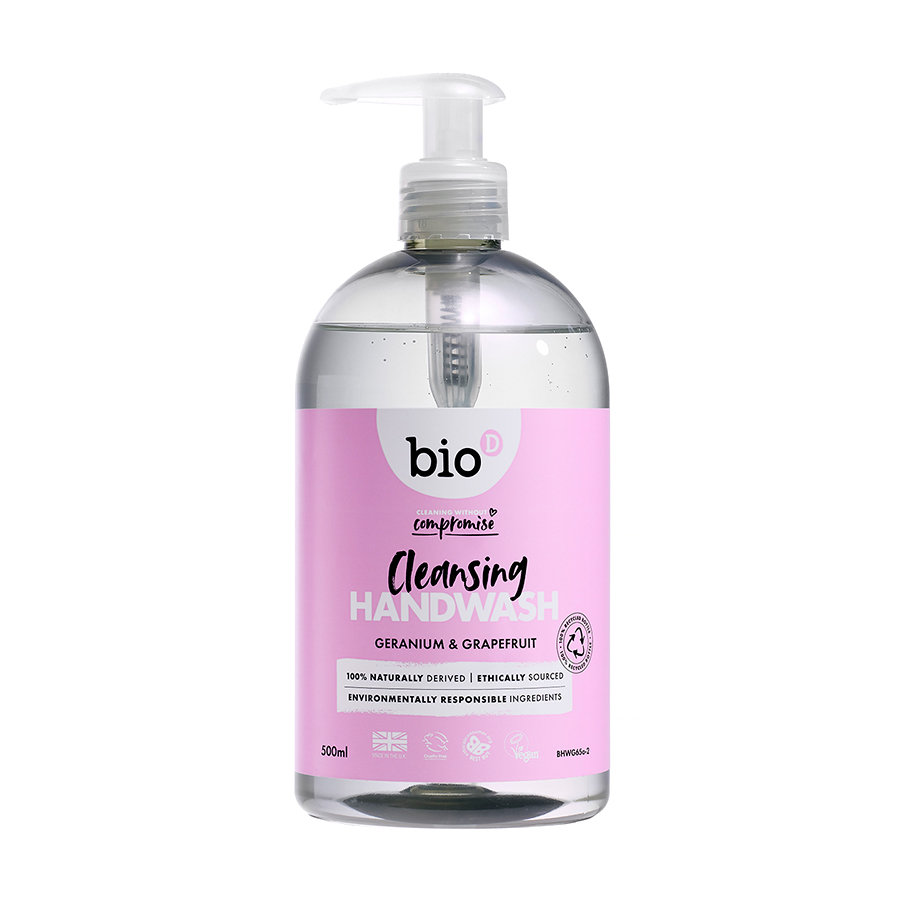 Рідке мило Bio-D Sanitising Hand Wash Geranium дезінфекційне, 500 мл