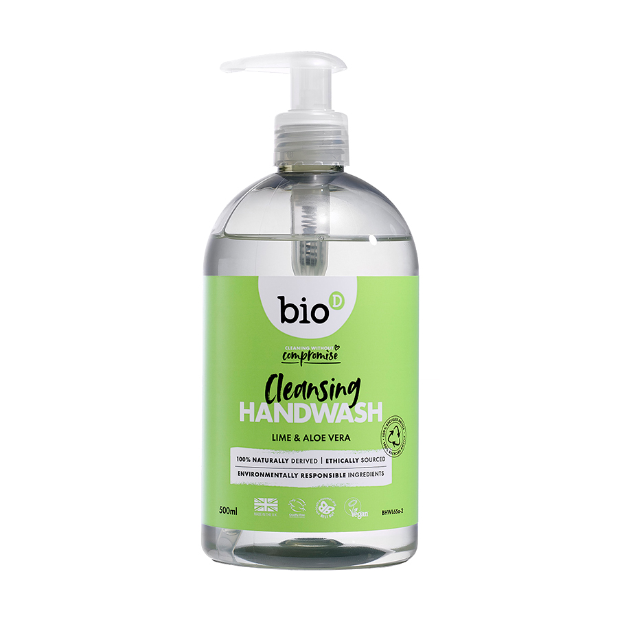Уцінка! Рідке мило Bio-D Sanitising Hand Wash Lime &amp; Aloe Vera дезінфекційне, 500 мл